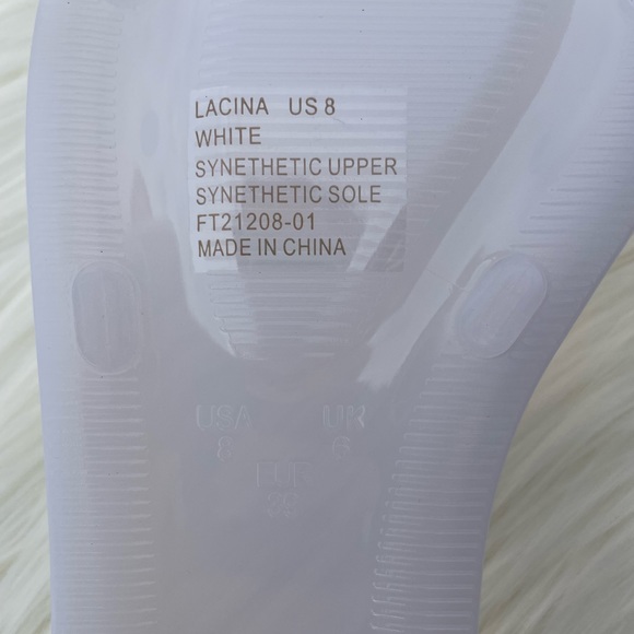 BEBE White Lacina Sandals Size 8 - Picture 5 of 5